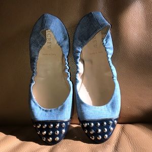 J. Crew Denim Ballet Flats